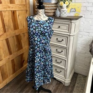 Navy Floral Talbots Dress